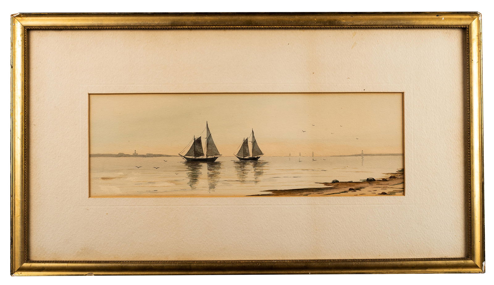 Antique Panoramic New England Coastal Scene (1 of 5)