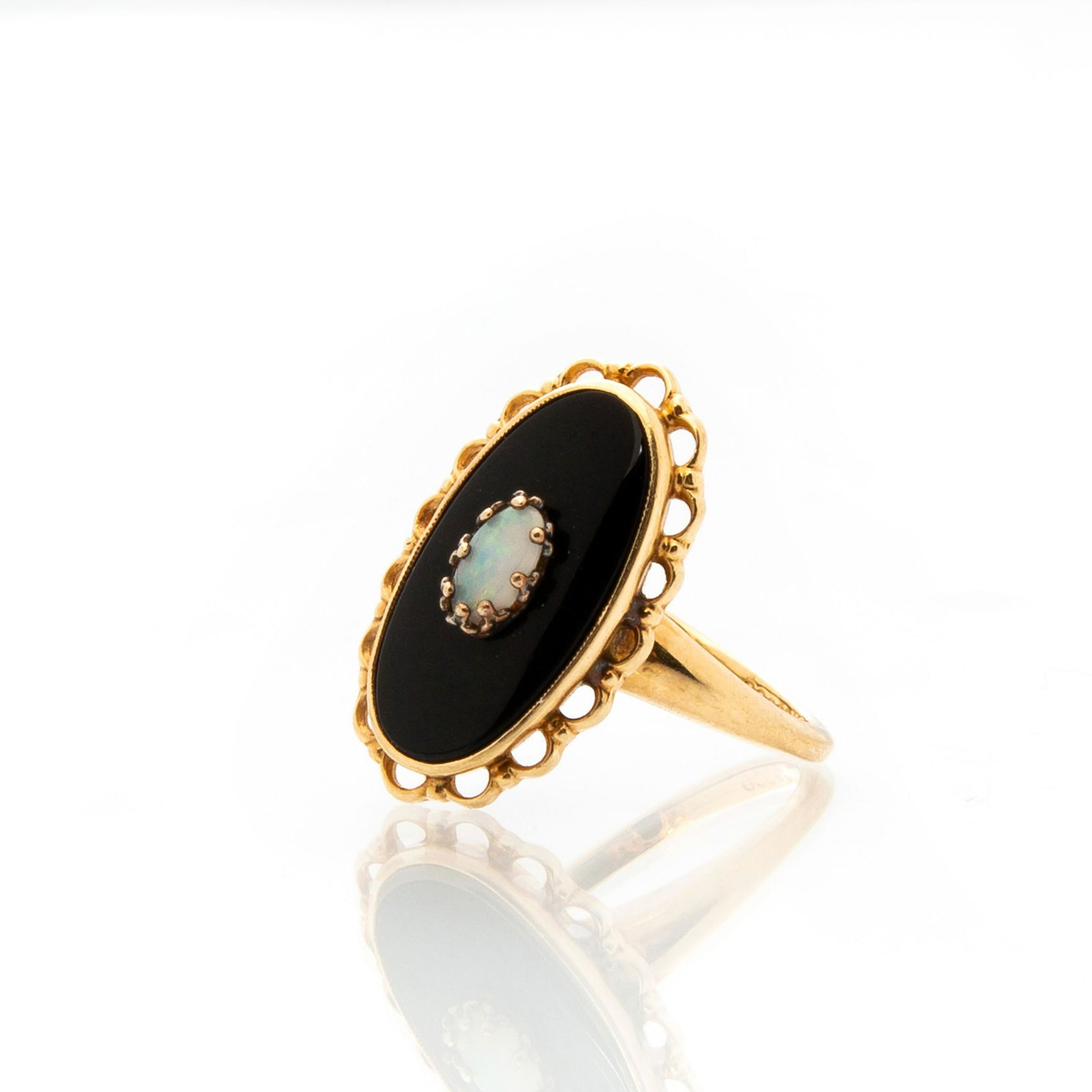 Onyx and Opal Ring in 10K (1 of 5)