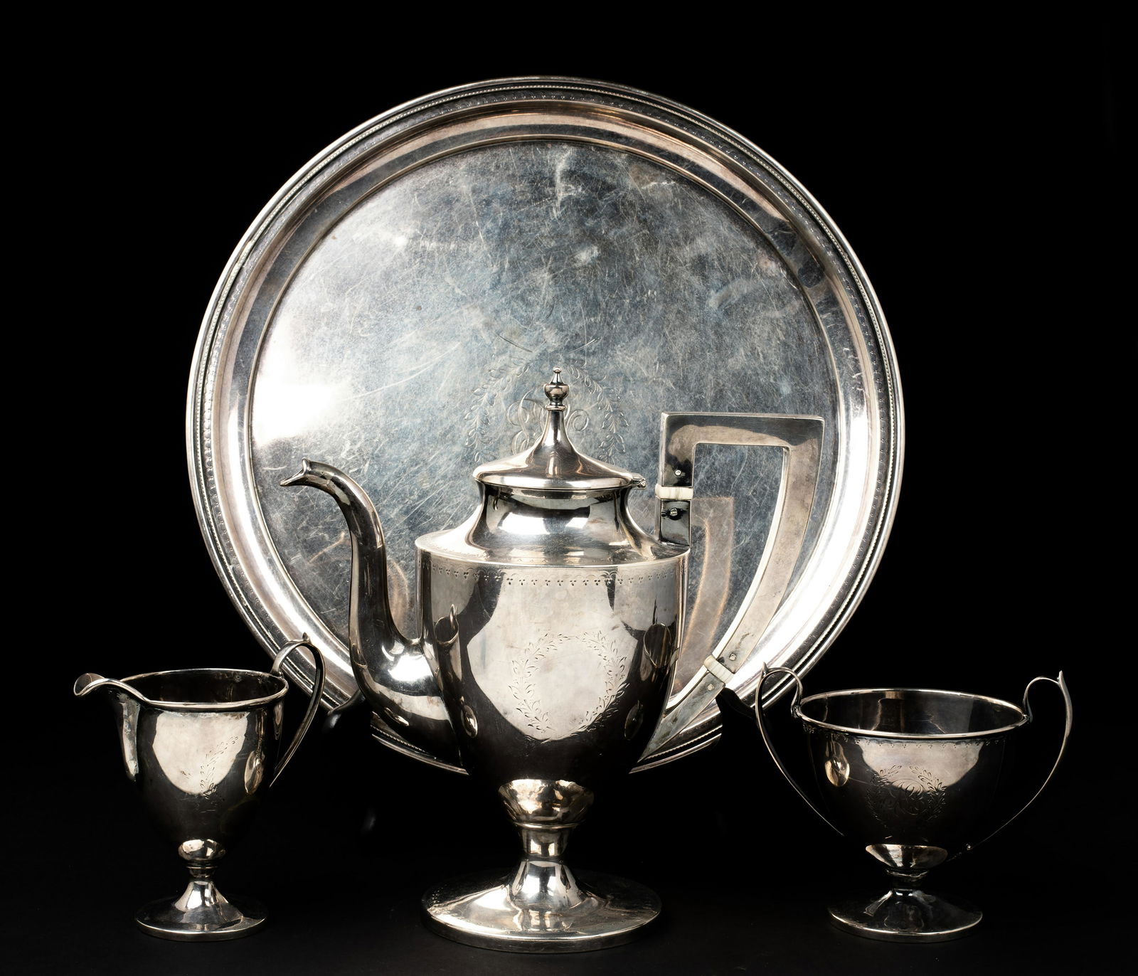 Goodnow & Jenks and B.S.C Sterling Silver Tea Set and Tray (1 of 11)