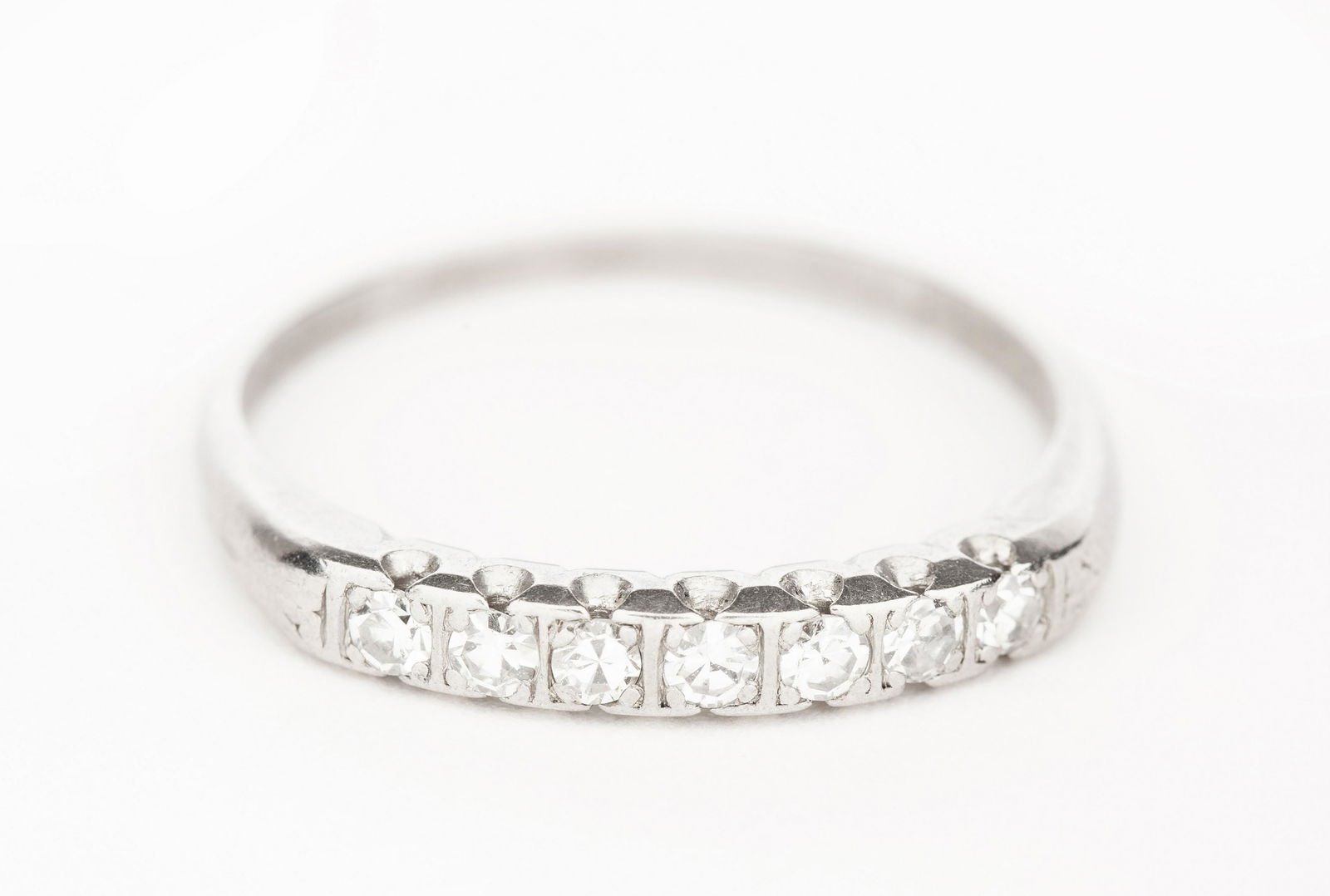 Antique Platinum Diamond Band (1 of 6)