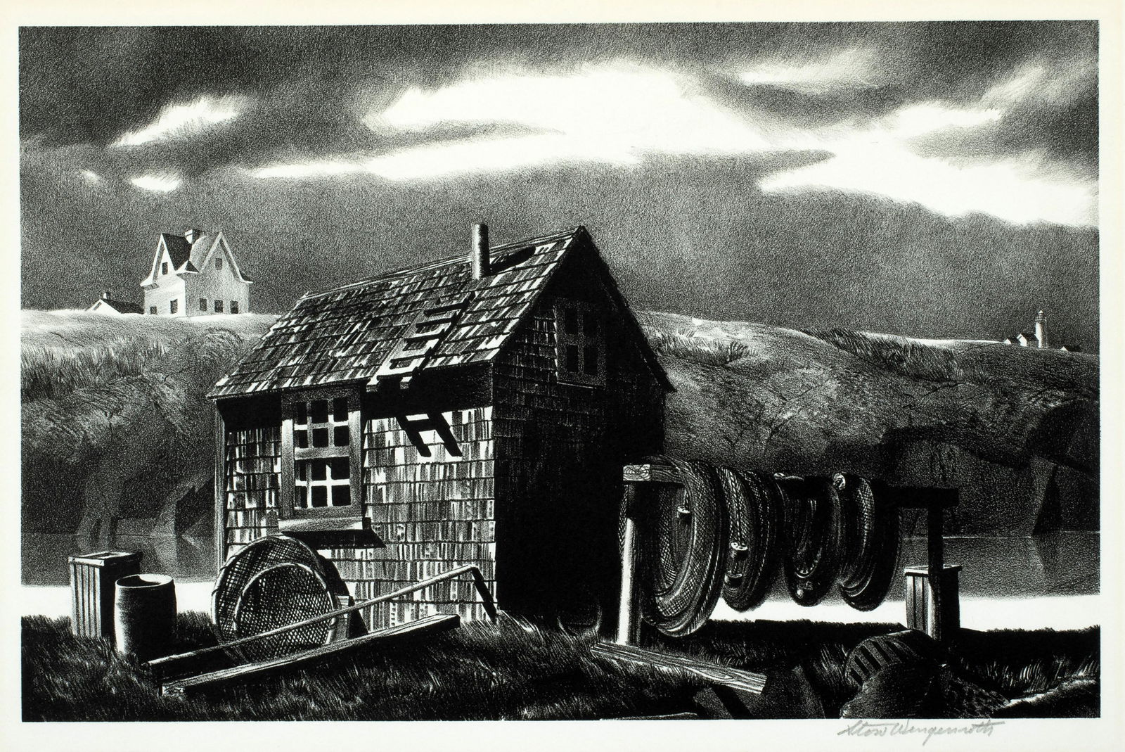 Stow Wengenroth (1906-1978) 'Long Cove, 1935' (1 of 5)