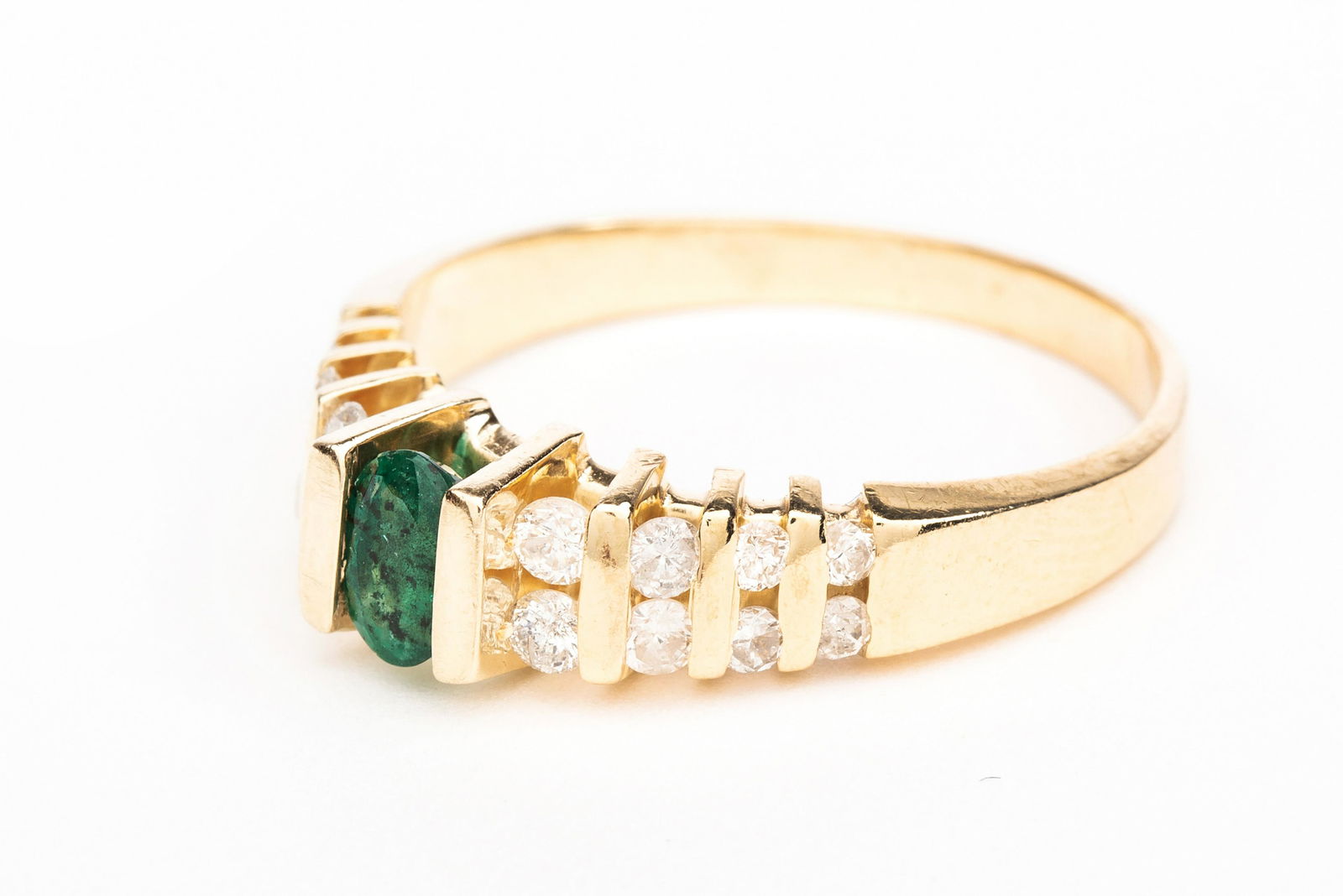 14K Gold Emerald and Diamond Ring (1 of 10)