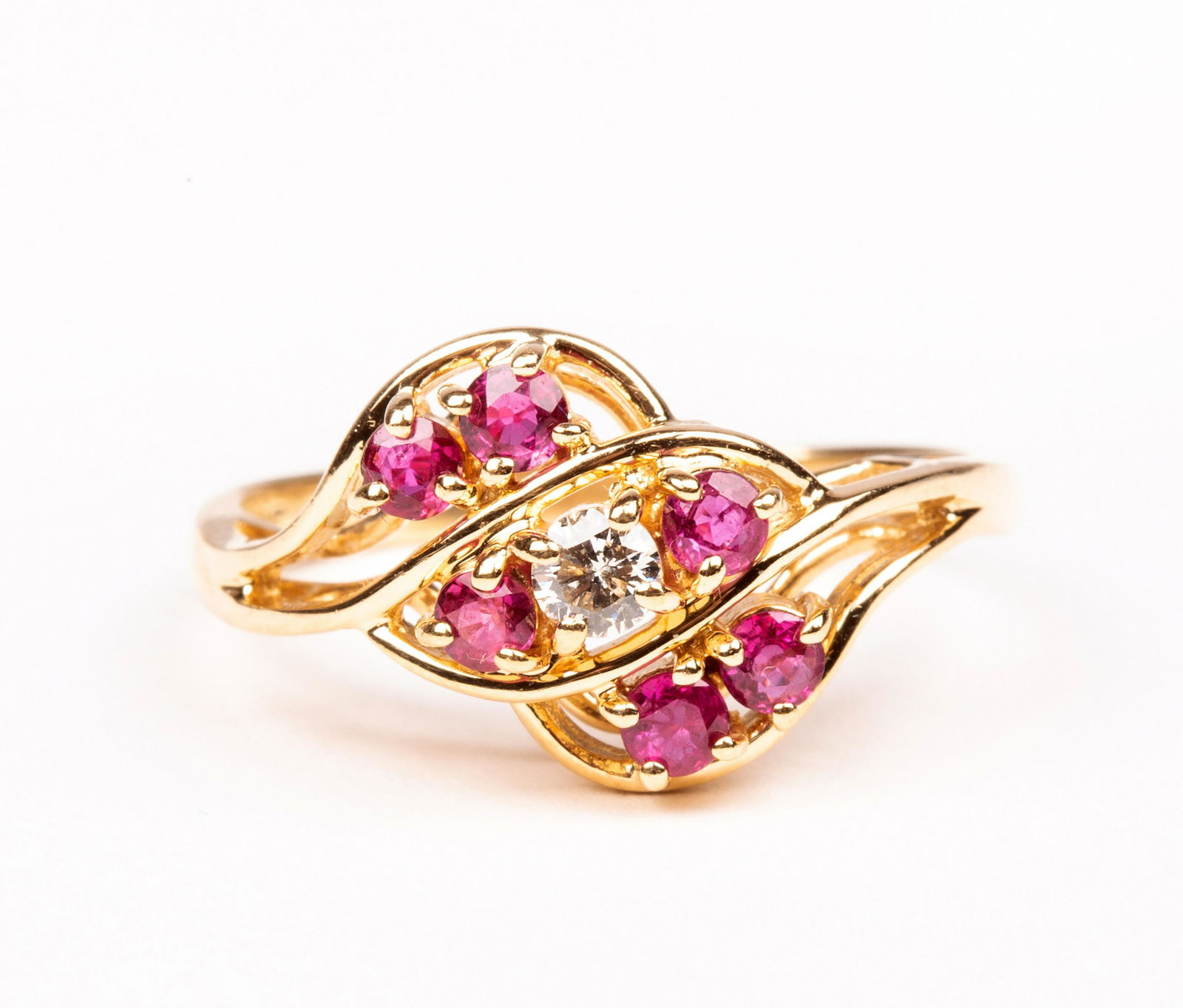 Ruby and Diamond 14K Gold Ring (1 of 8)