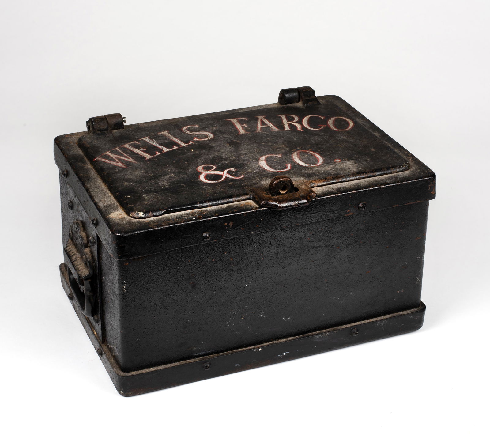 An Antique Cast Iron Safe Box, Lettered 'Wells Fargo & Co.' (1 of 12)