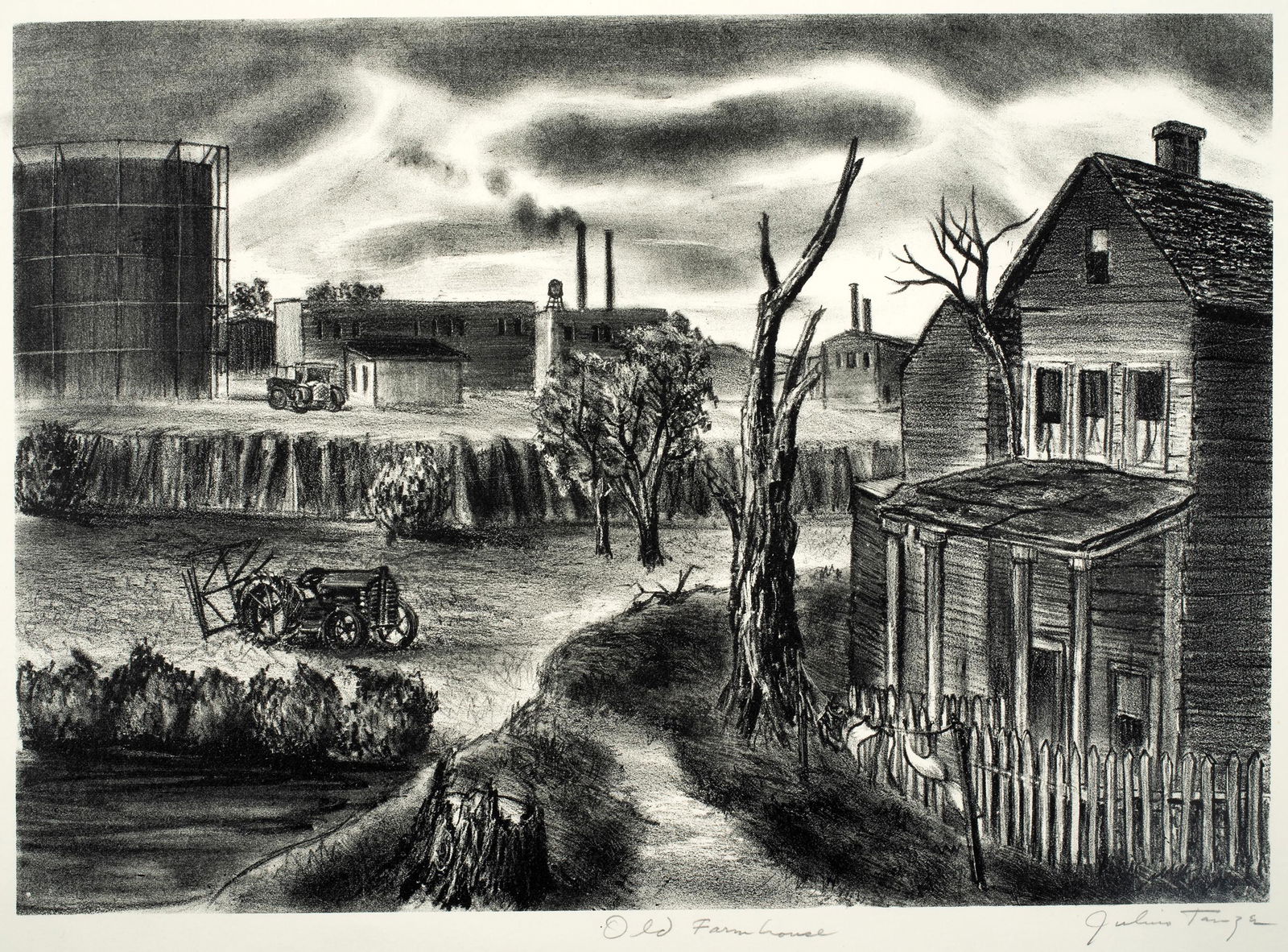 Julius Tanzer (1905-1963) 'Old Farmhouse, c.1940' (1 of 4)