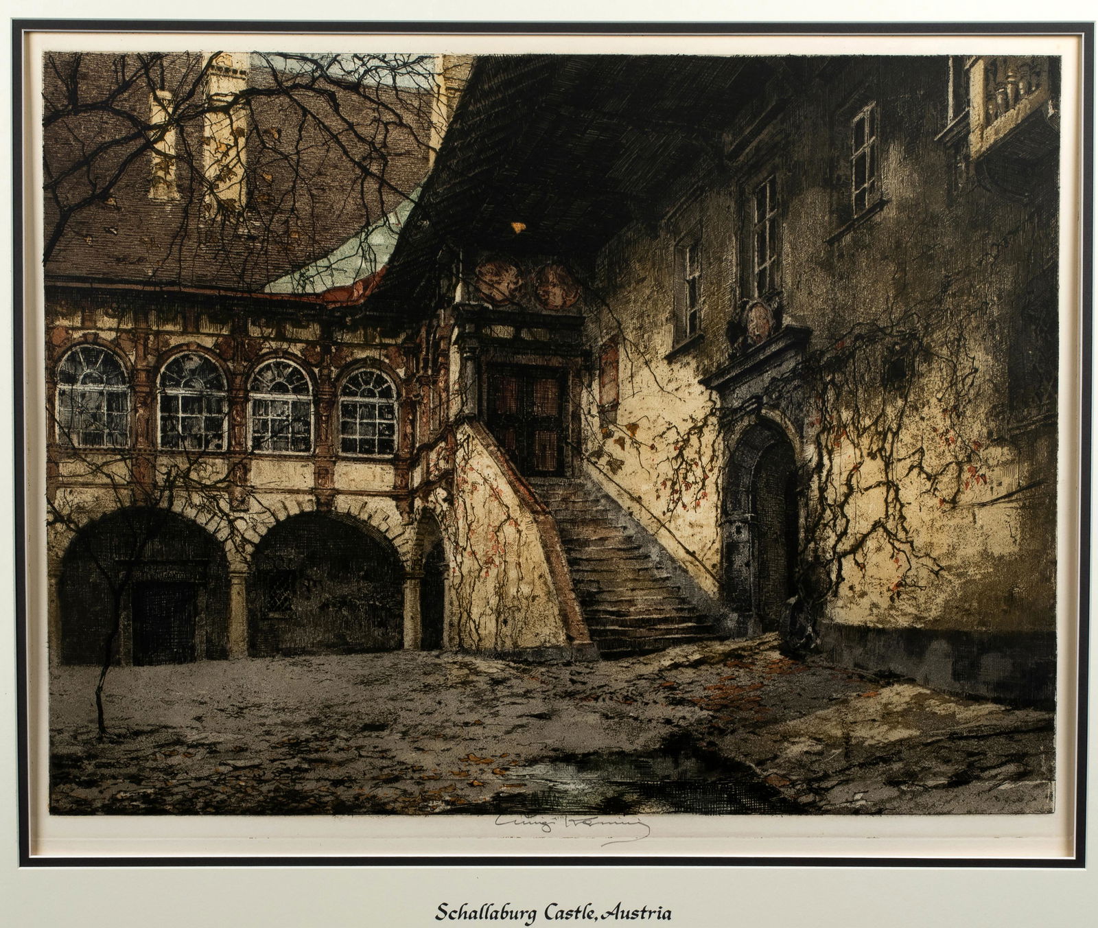 Luigi Kasimir (1881-1962) 'Schallaburg Castle, Austria' (1 of 7)