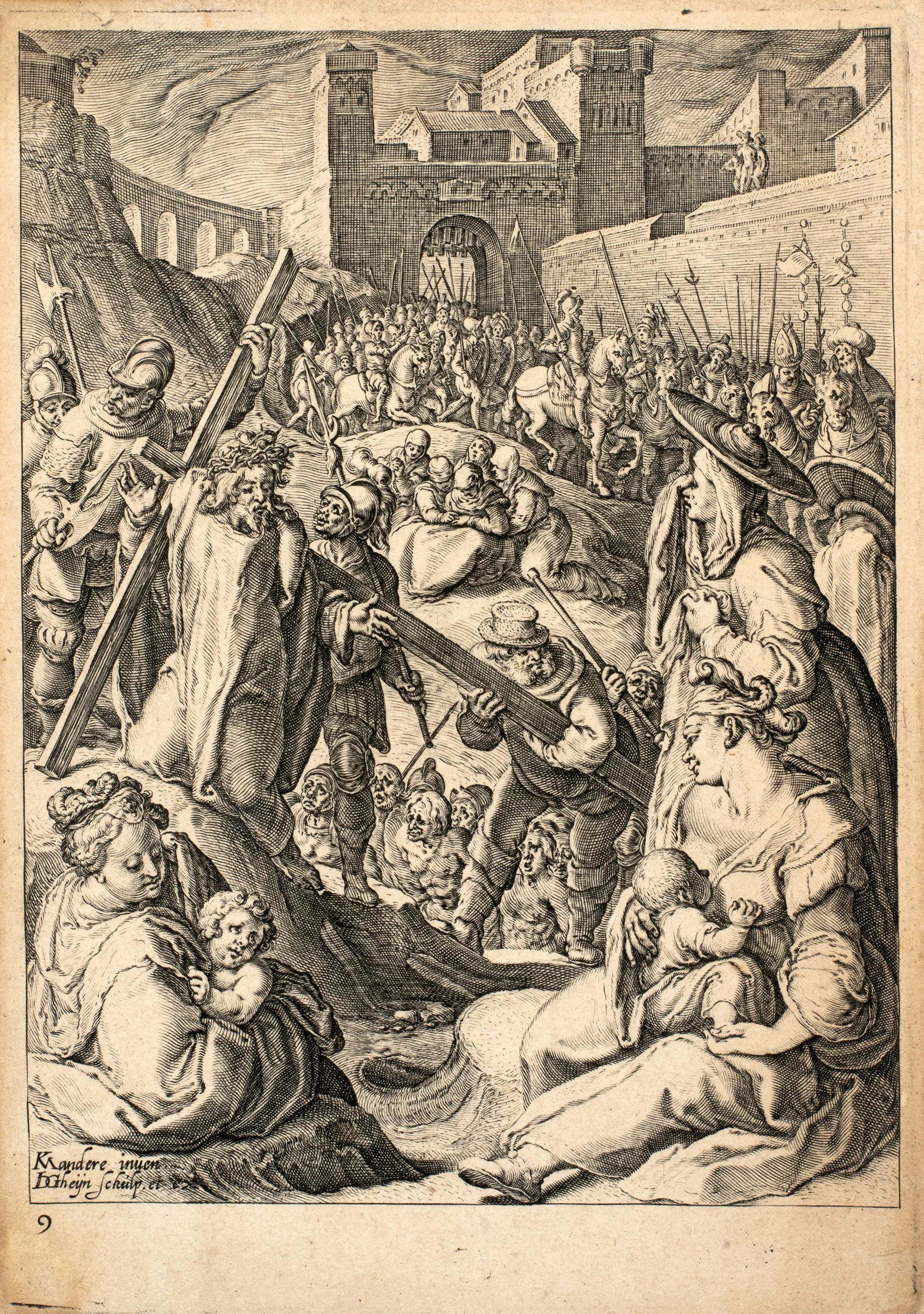 Jacques de Gheyn II, The Elder (1565-1629) 'The Road to Calvary, c.1597' (1 of 3)