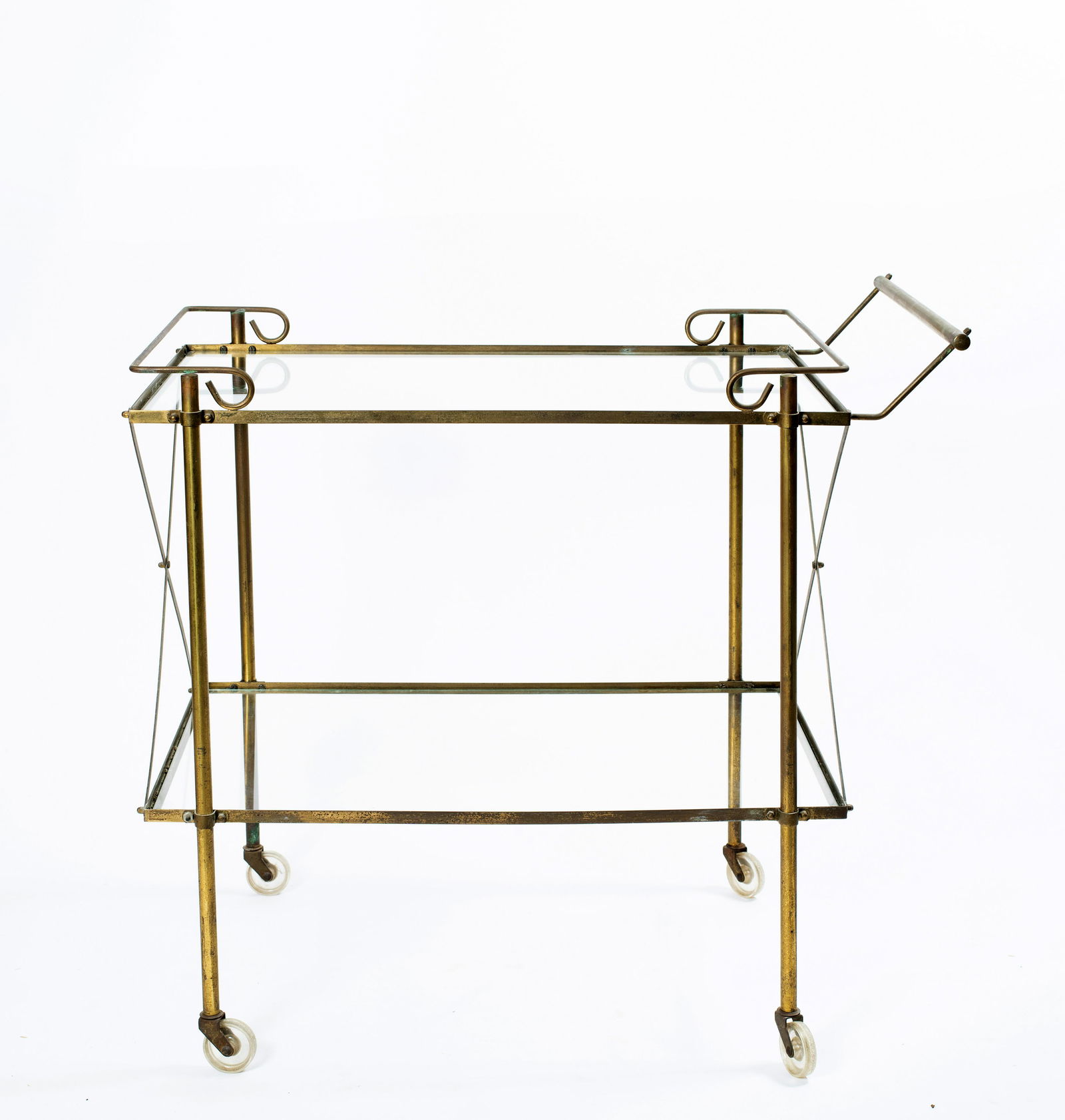 Mid Century Brass and Glass Bar Cart (1 of 9)
