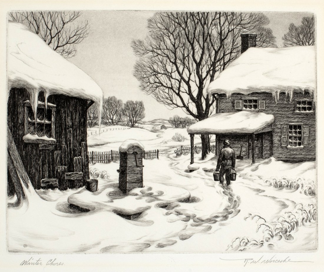 Ronau William Woiceske (1887-1953), Winter Chores, 1939 (1 of 6)
