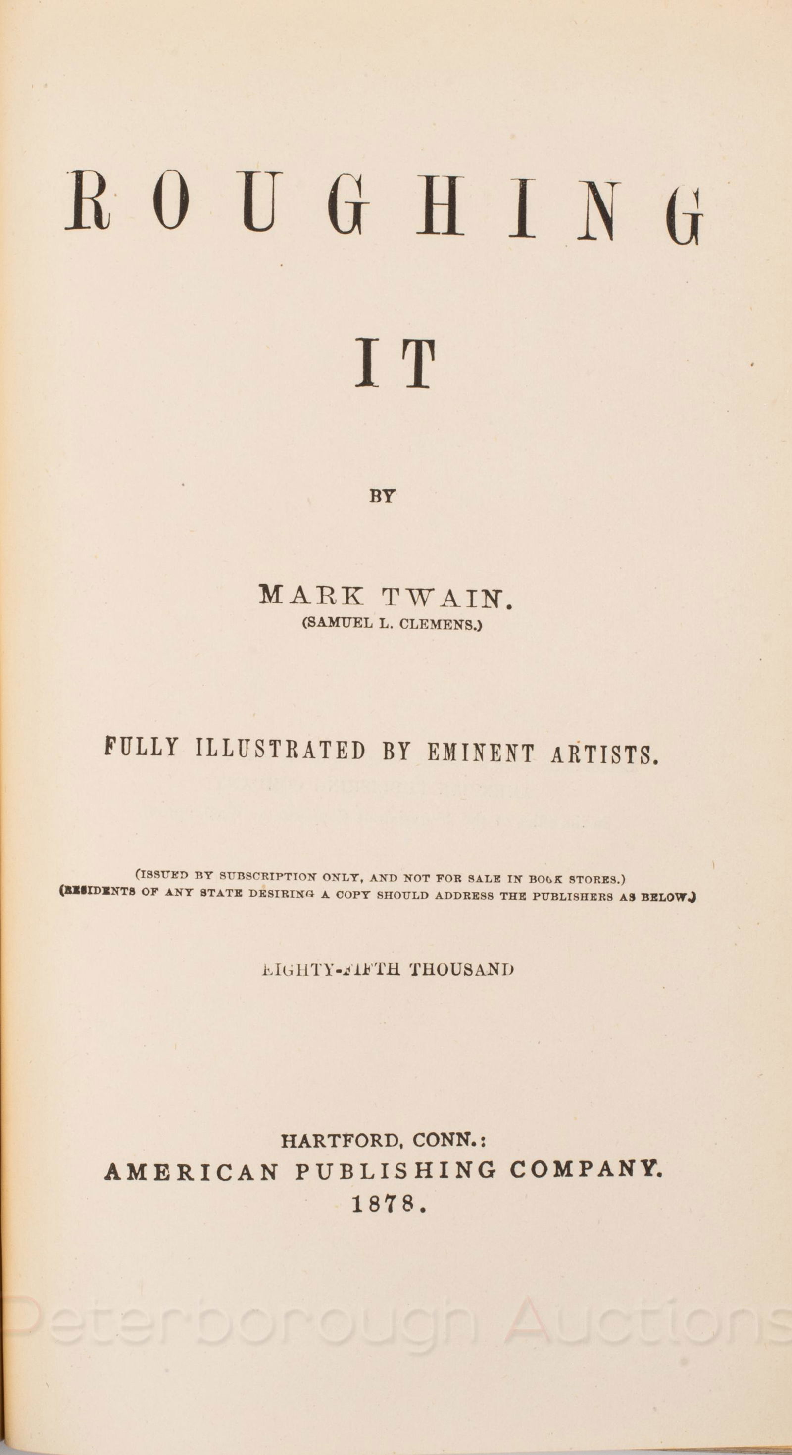 Mark Twain, Roughing It, 1878 Edition (1 of 11)