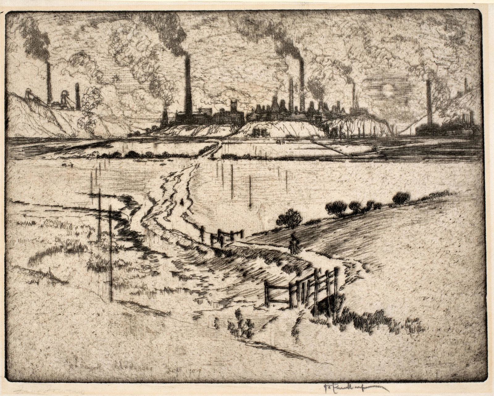 Joseph Pennell (1857-1926), Potland, England, 1909 (1 of 5)