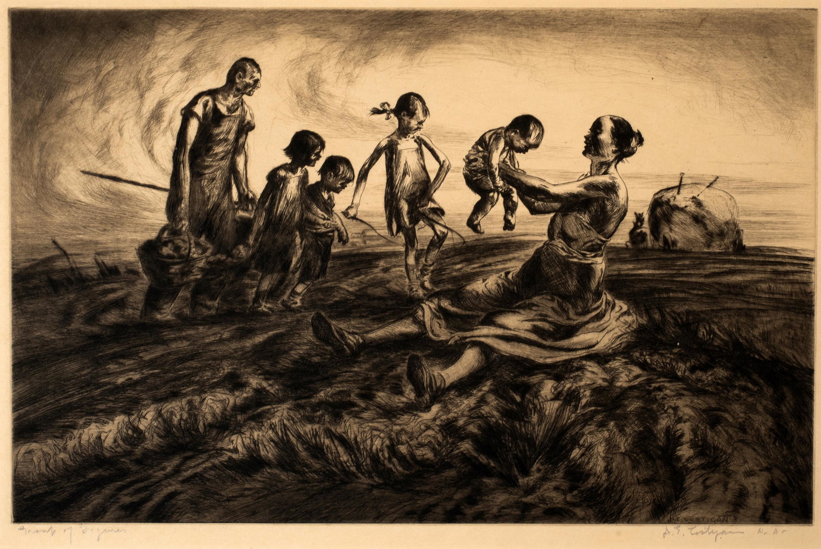 John Edward Costigan (1888-1972), Group of Figures, 1937 (1 of 5)