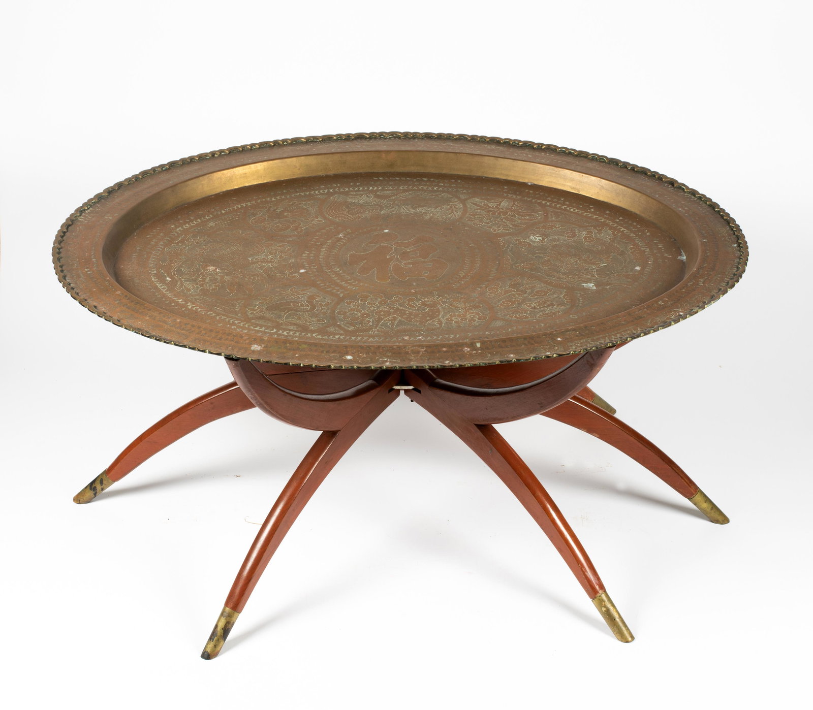 A Chinese Brass Tray Coffee Table (1 of 10)