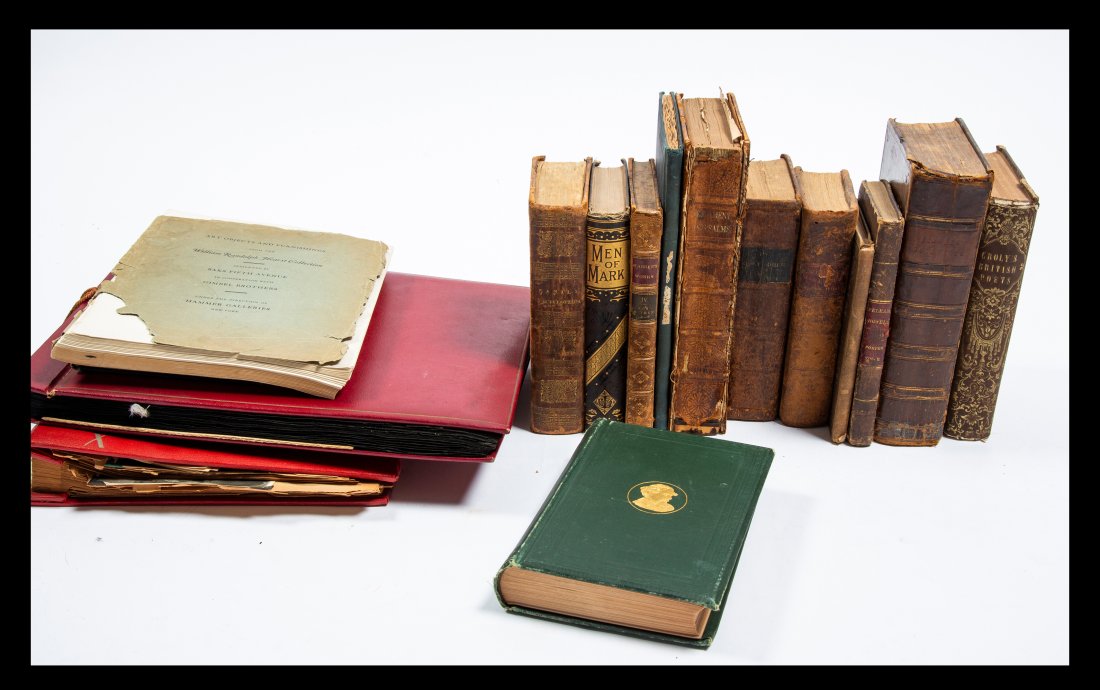 Photo Albums and Miscellaneous Antique Books: A) Photo album, 1940's. Chelsea and Boston, a trip to NYC. B) Family photo album, Massachusetts family. B) C) Croly's British Poets. Boston, 1857. 395pp. D) The Last Days of Pompeii. Vol II. Harper an