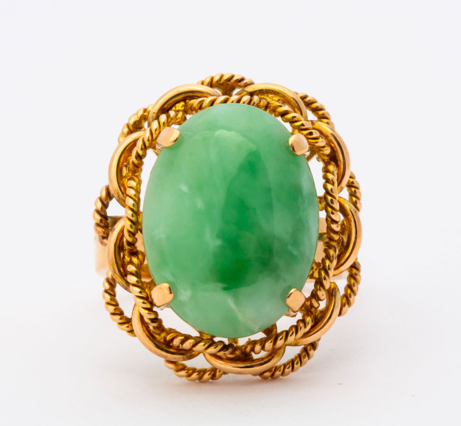 A Vintage 14K Gold Jadeite Ring (1 of 11)