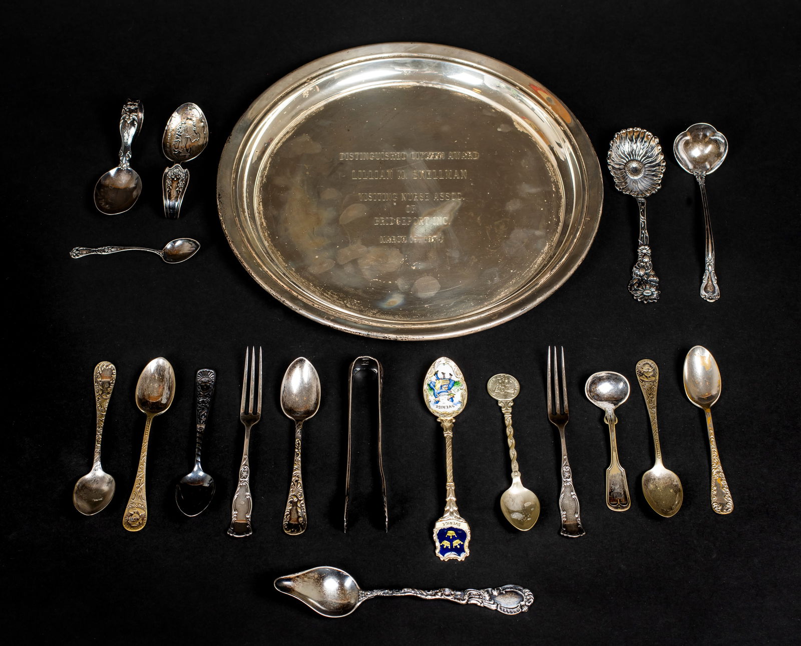 A Sterling Silver Tray, Spoons and More (1 of 9)