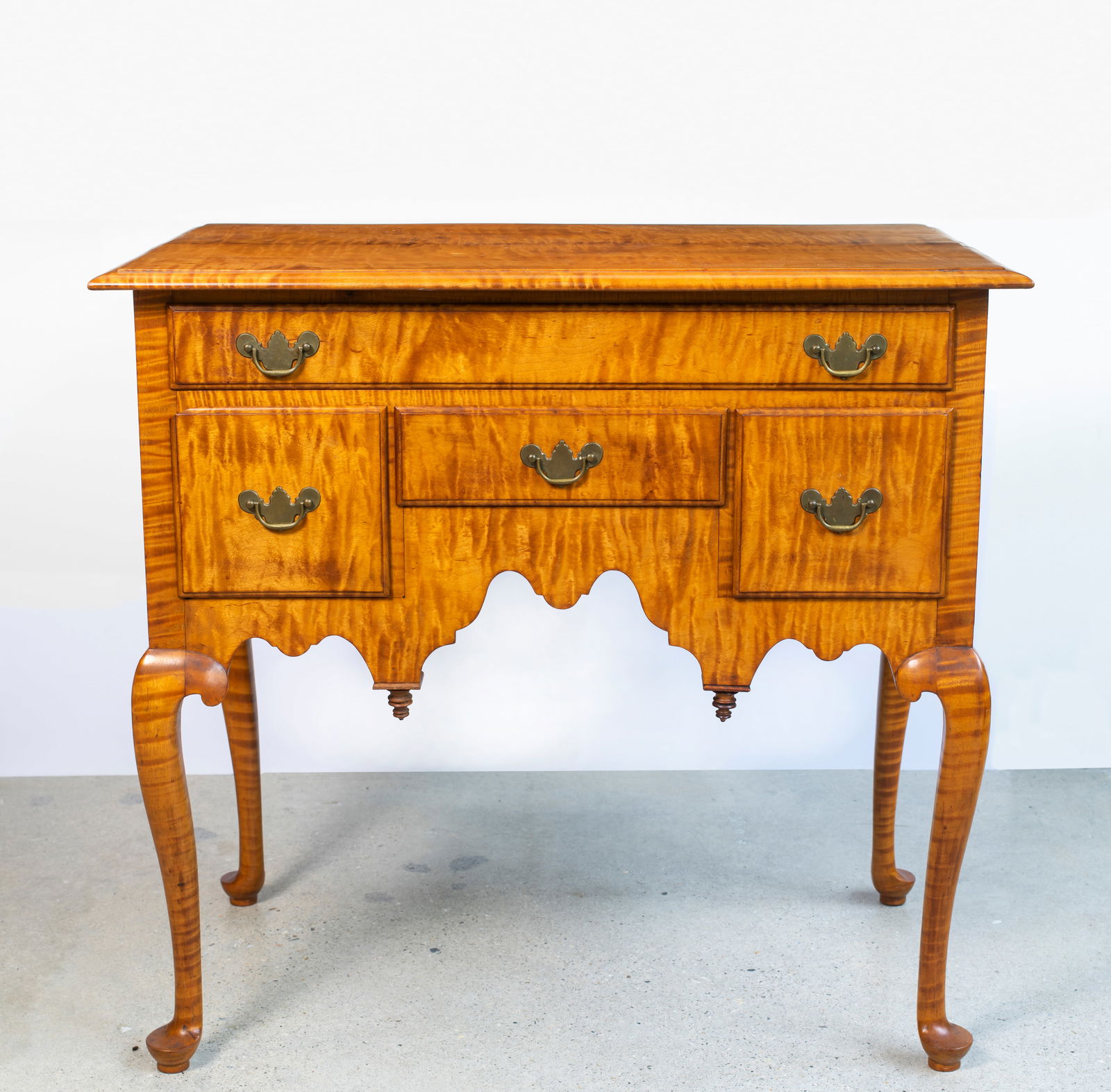 An Antique Bench Made Figured Maple Low Boy (1 of 16)