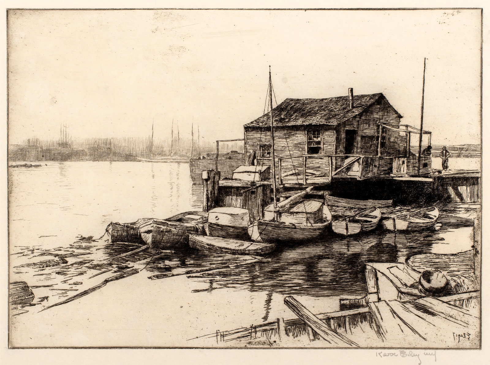 Harold Kerr Eby (1889-1946) Boat House, Cos Cob, 1917 (1 of 6)
