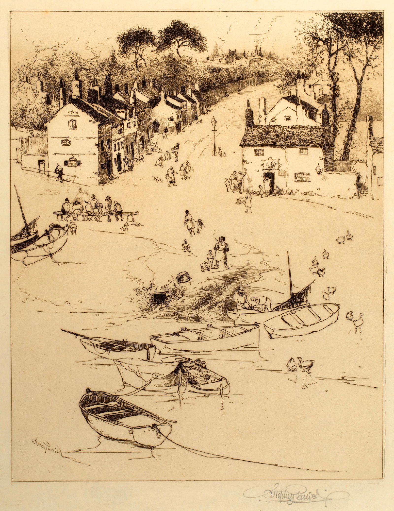 Stephen Parrish (1846-1938) Fishery on the Dee, 1884 (1 of 6)