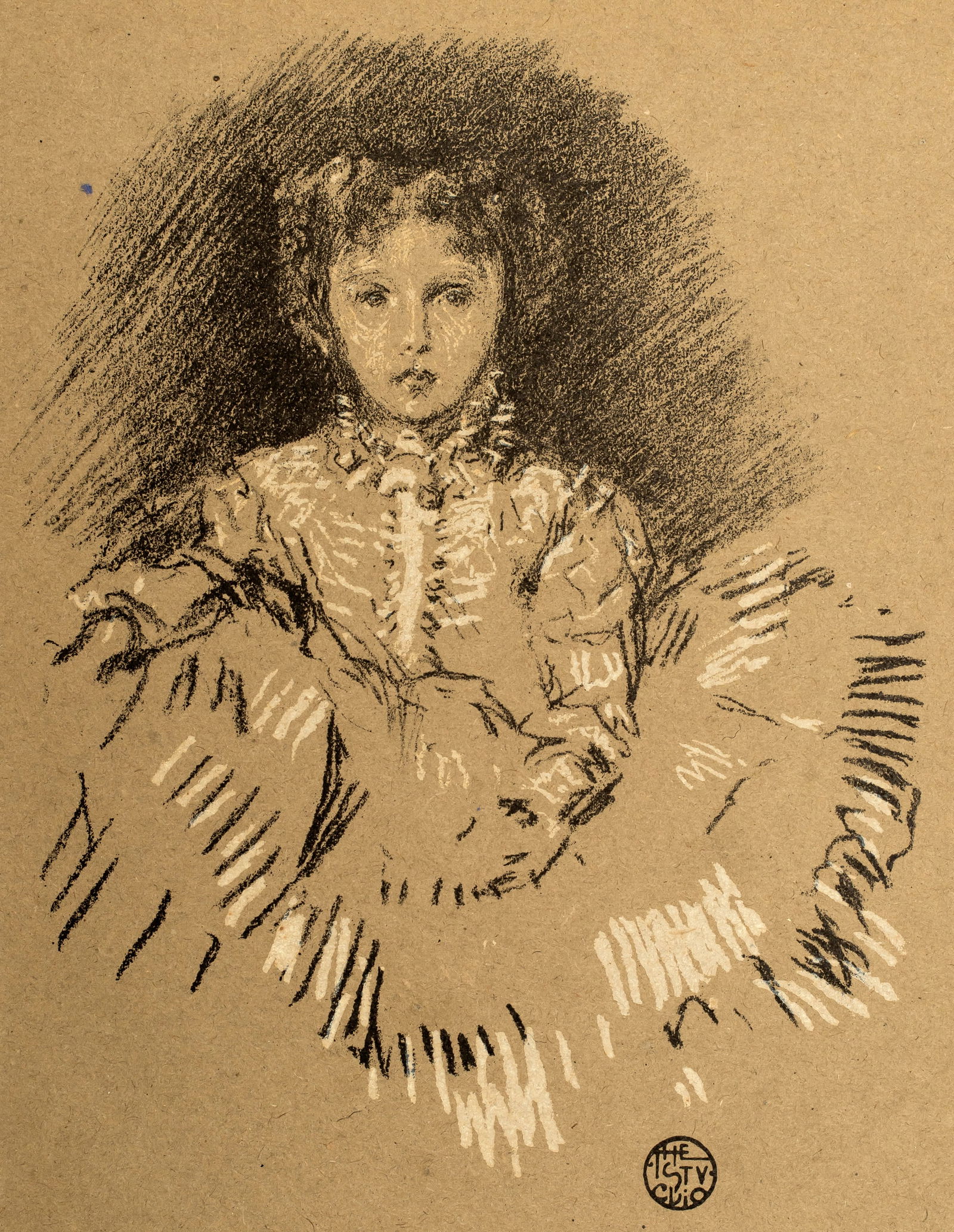 Thomas Robert Way (1862-1913) Baby Leyland, Lithograph after Whistler, 1904: Lithograph on paper; 7" x 5 1/2".