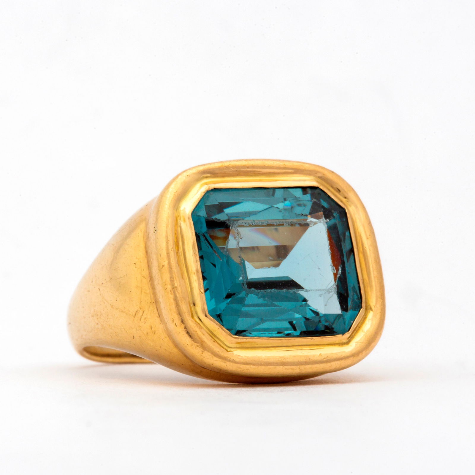 Vintage 14K Gold Synthetic Spinel Ring (1 of 9)