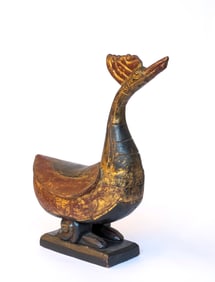 A Large Folk Art Asian Carved Wood Bird