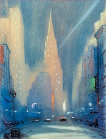 Leon Dolice (1892 - 1960)  Chrysler Building, New York City, 1940's