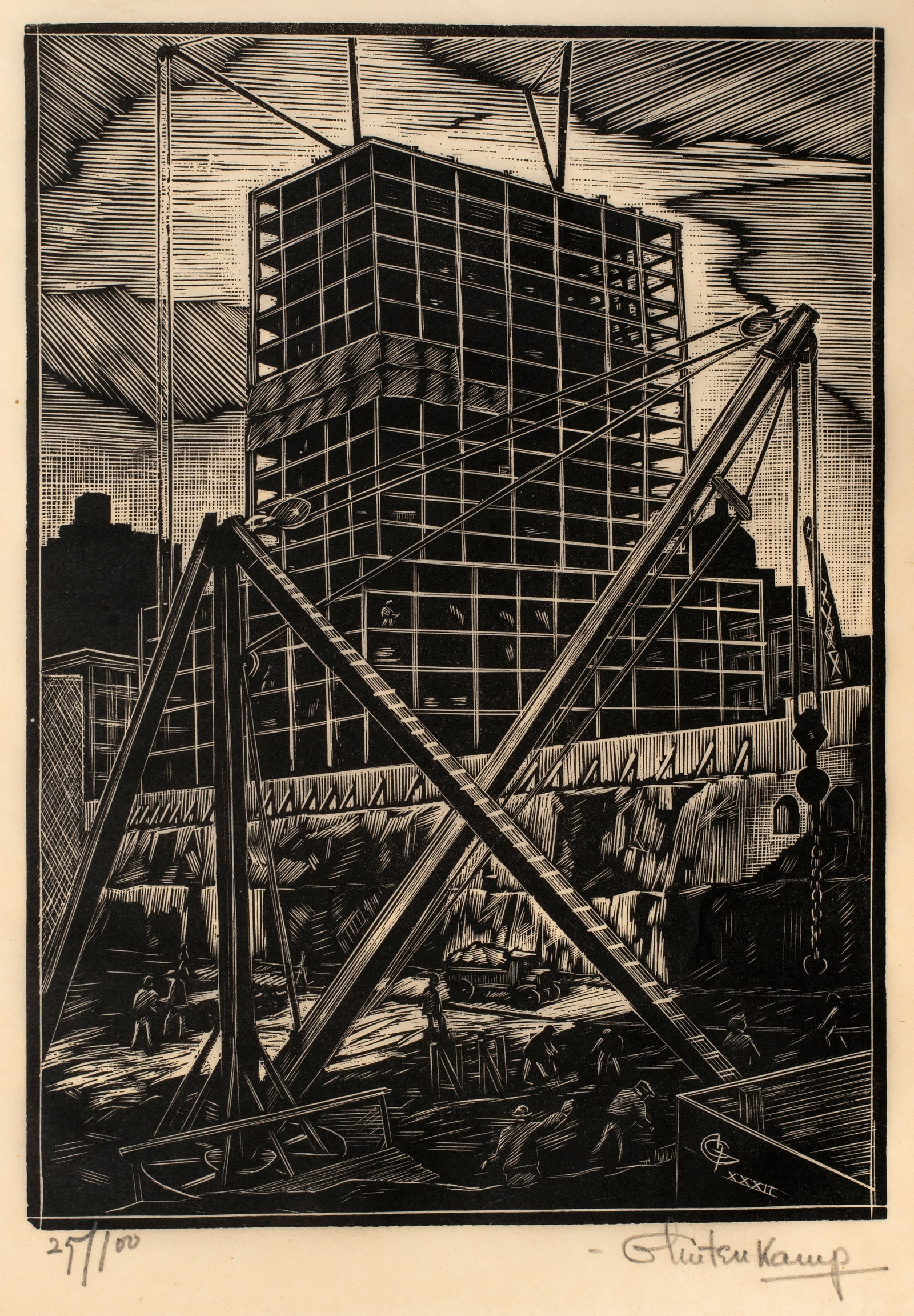 Hendrik Glintenkamp (1887-1946) Manhattan Construction, Radio City, NY, 1932 (1 of 4)