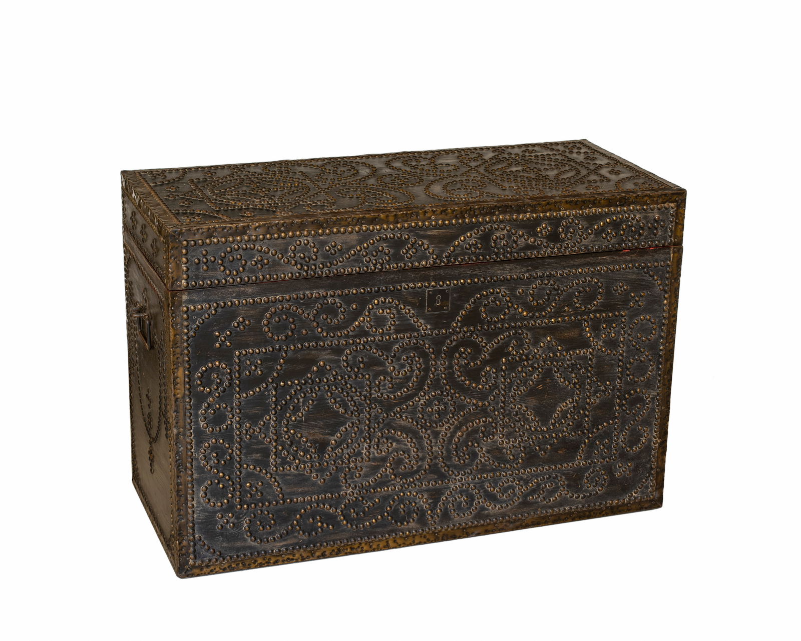 Ralph Lauren Brass Colonial Revival Leather Trunk (1 of 14)
