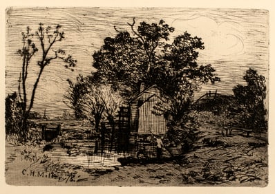 Charles Henry Miller (1842-1922) The Old Mill At Valley Stream, 1878