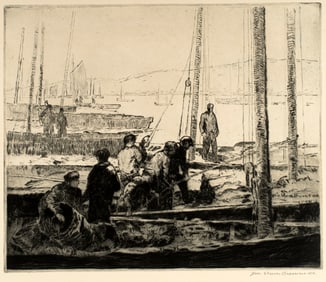 George Elmer Browne (1871-1946) Sardine Fleet At Anchor