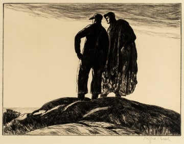 Gifford Beal (1879-1956) Fishermen at the Headlands, 1937