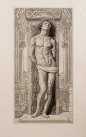 Claude Ferdinand Gaillard (1834-1887), St. Sebastian, Engraving