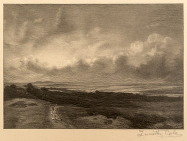 Timothy Cole (1852 - 1931) Hampstead Heath, after Constable, 1902