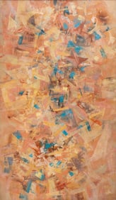 Ray Ridabock (1904-1970) Abstract Oil on Canvas