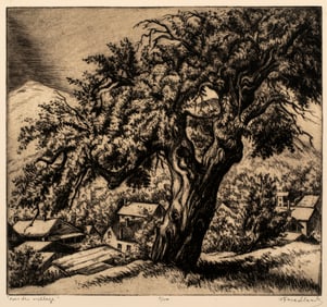 Isaac Friedlander (1890-1968) Over the Village, c.1940