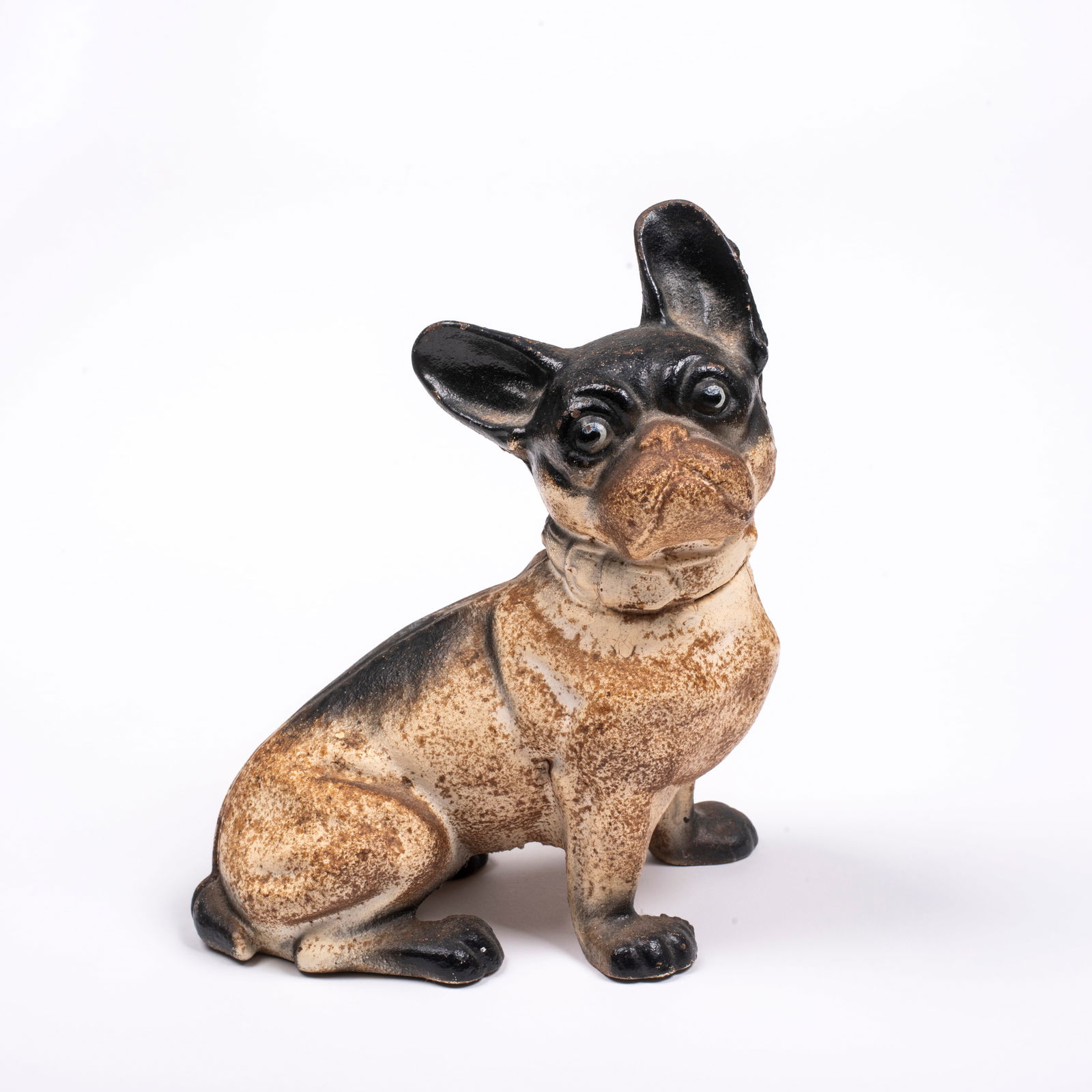 Painted Cast Iron French Bulldog Doorstop, Hubley, c.1925 (1 of 10)