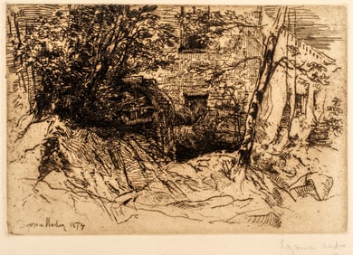 Sir Francis Seymour Haden (1818-1910) The Mill-Wheel, 1874