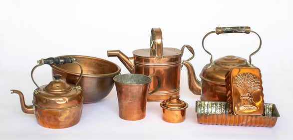 A Group of Old Copperware