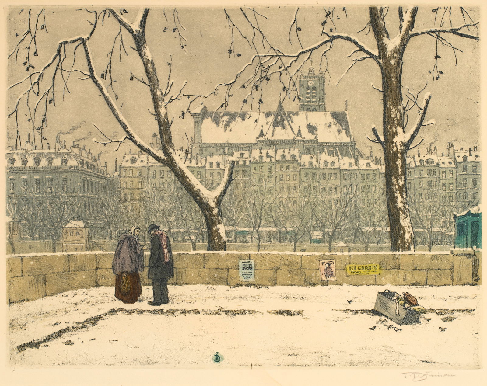 Tavik F. Simon (1877-1942) Notre Dame in Winter, 1925 (1 of 7)