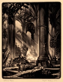 Reynold H Weidenaar (1915-1985) Cathedral Repairs, Mexico, 1949