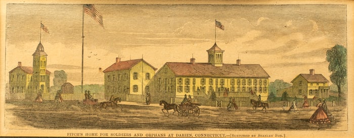 1866 Hand Colored Engraving from Harper's Weekly, Darien, CT