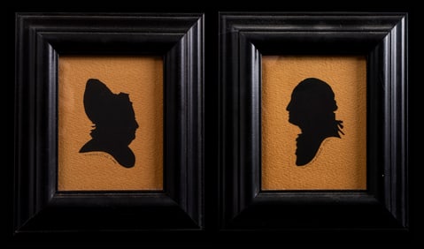 George and Martha Washington Scherenschnitte Silhouettes by Wendy Wubbels, 2003