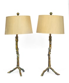 A Pair of Horchow Branch Lamps