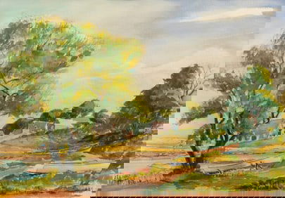 Coastal Watercolor Painting