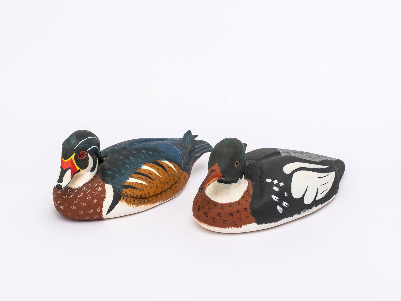 Two Painted Carved Ducks by John Newcomb, Hancock, NH (1 of 11)