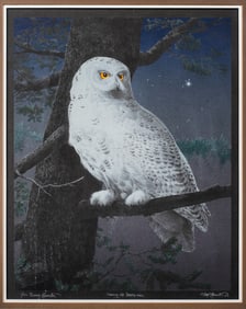 Mel Hunter (1927-2004) Snowy at Moonrise, 1976