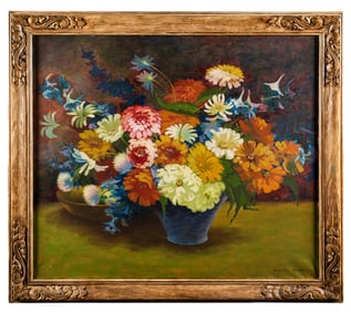 Emmeline B. Spencer (1880-?) Floral Still life, 1930's