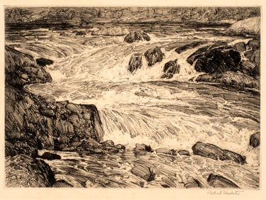 Robert Hogg Nisbet (1879-1961) Mountain Stream, c.1940