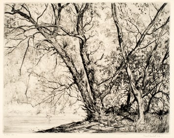 Robert Hogg Nisbet (1879-1961) Through the Willows, 1933